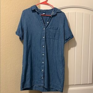 Old Navy Blue Jean Short Sleeve Dress